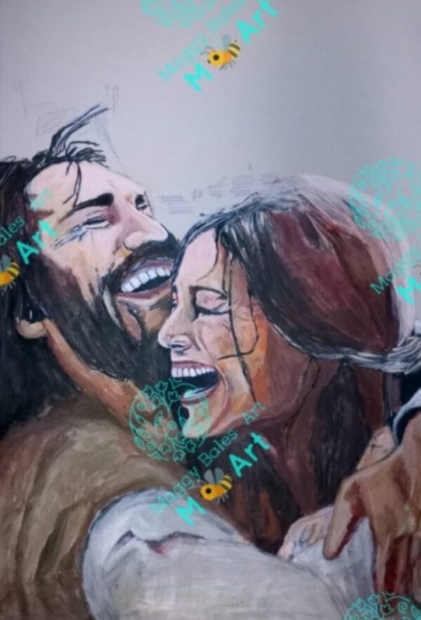 Joyful embrace